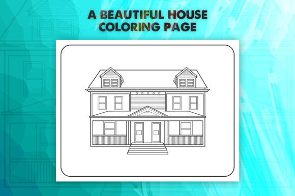 A Beautiful House Coloring Page: A Must-Have Graphic for Creative Crafting