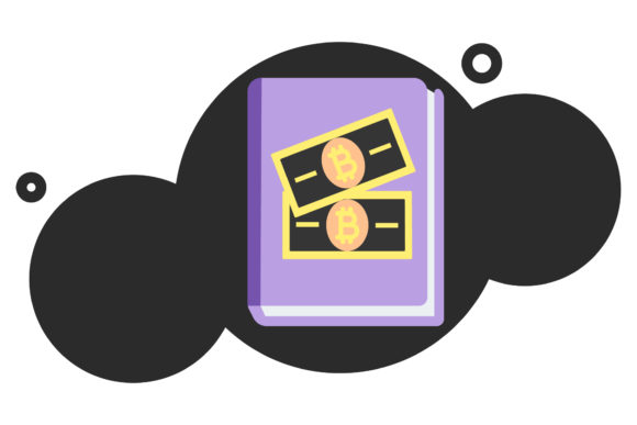 Bitcoin Book Icon Design Creative Purple – A Versatile Freebie for Modern Graphics