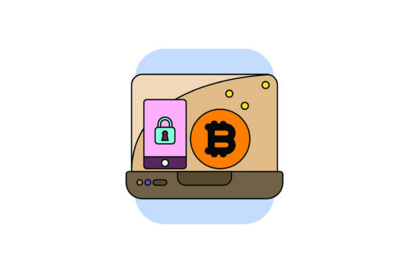 Bitcoin Laptop Icon Padlock Cute: A Versatile Graphic Design Freebie for Local Branding