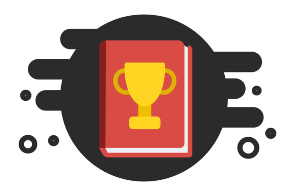Book Icon Creative Trophy Design Vector Review for Real Embroidery Projects