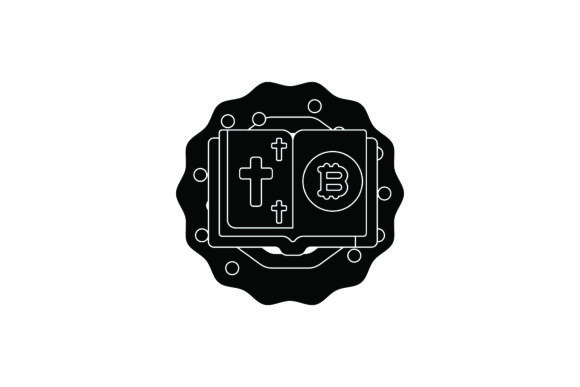 Easter Bitcoin Book Black Filled: A Bold Graphic Asset for Local Branding