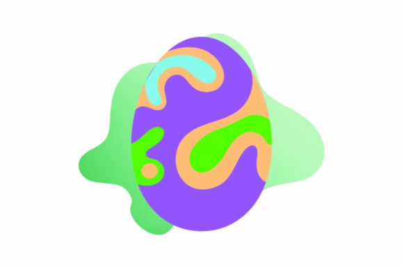 Easter Egg Icons Abstract Background: A Versatile Graphic Design Freebie for Creative Campaigns