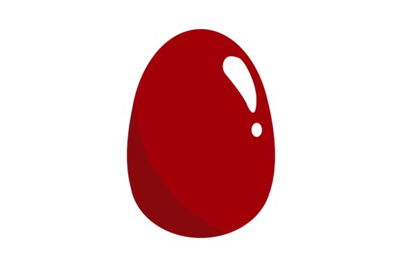 Easter Egg Red: A Vibrant Graphic Design Asset for Crafts and Creative Campaigns