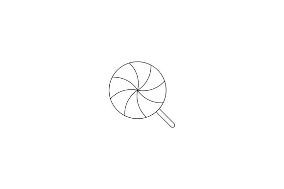 Food Lollipop Icon Line Style: A Versatile Graphic Design Freebie for Content Creators