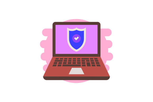 Laptop Icon Cute Security: A Versatile Graphic Design Asset for Content Creators