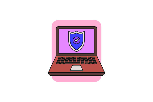 Laptop Icon Cute Security Color Outline: A Freebie Worth Considering for Digital Sellers