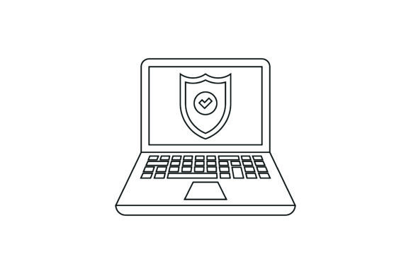 Laptop Icon Cute Security Coloring Page: A Practical Graphic Design Asset Review
