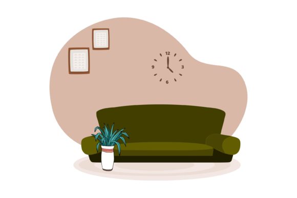 Living Room Decoration Graphics for Content Creators