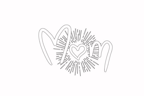 Mothers Day Aset Mom Light Outline: A Versatile Graphic Design Freebie