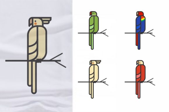 Parrot and Tropical Bird Vector: A Versatile Freebie for Creative Projects