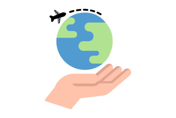 Travel Icon Bring Earth Design Vector Review